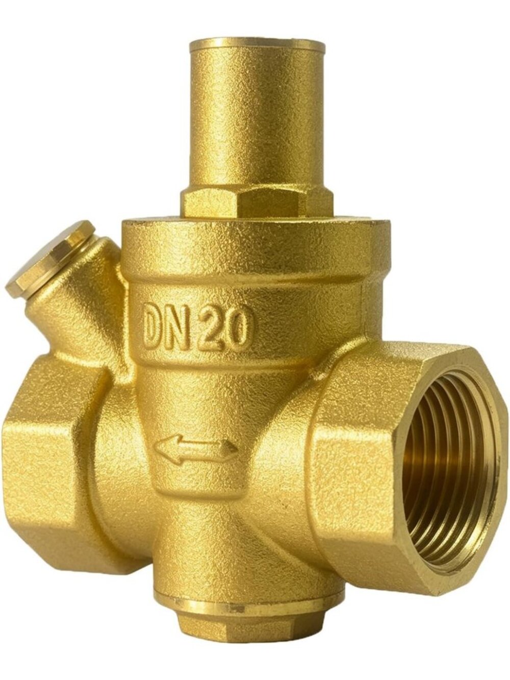 Heavy Duty Brass Water Pressure Reducing Valve 3/4 Inch, 1-75 PSI, BPA-Free